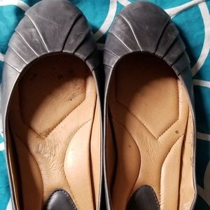 Gray rounded toe flats sz 9.5